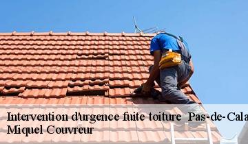 Intervention d'urgence fuite toiture  62 Pas-de-Calais  Miquel Couvreur